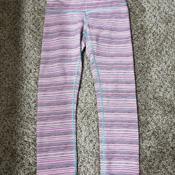 Lululemon Wunder Under Crop III *Luxtreme Cyber Stripe Flash Light Menthol - Picture 1 of 3